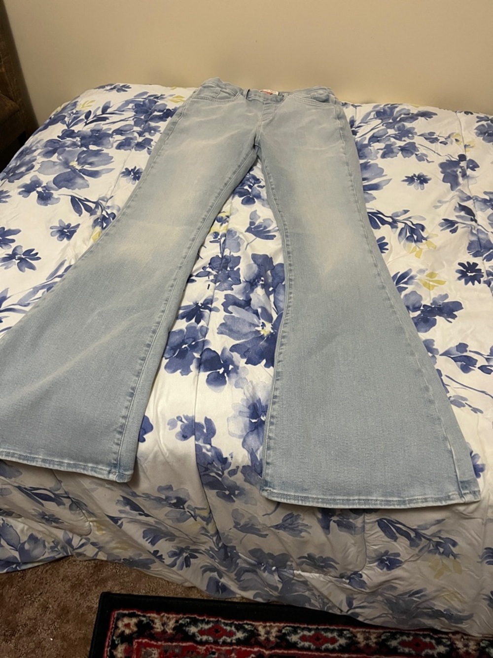 We The Free Light Wash Flared Curvy Wide-Leg Jeans
